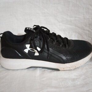 Under Armour Charged Commit Men's Black Sneakers, Size 11, Pre-Owned